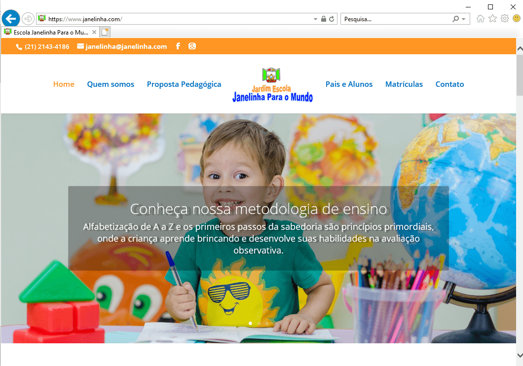 Site Jardim Escola Janelinha